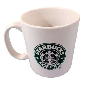 White Catalina USA  4.5" x 4" Barista  Starbucks Coffee Ceramic Cup 16 oz Mug
